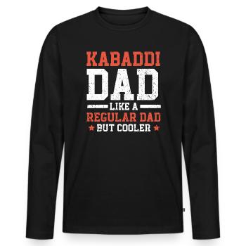 Kabaddi Dad Indian Team Sport Raider Fathers Day - Men's Premium Organic Long Sleeve Shirt - black - Front - Nico (187cm)