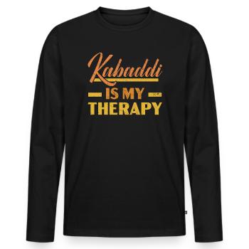 Kabaddi Is My Therapy Indian Team Sport Raider - Men's Premium Organic Long Sleeve Shirt - black - Front - Nico (187cm)