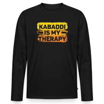Kabaddi Is My Therapy Indian Team Sport Raider - Men's Premium Organic Long Sleeve Shirt - black - Front - Nico (187cm)