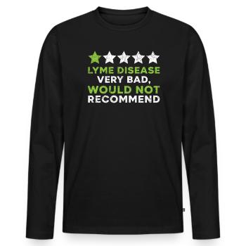 Lyme Disease Warrior Lyme Disease Awareness Month - Men's Premium Organic Long Sleeve Shirt - black - Front - Nico (187cm)