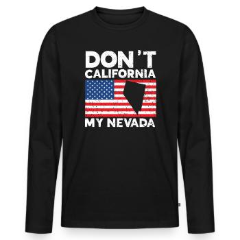 Don't California My Nevada USA Amerika Nevadans - Männer Premium Bio Langarmshirt - Schwarz - Vorne - Nico (187cm)