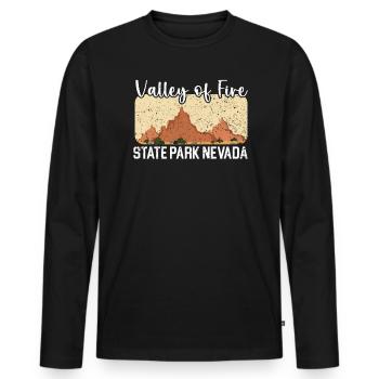 Valley Of Fire State Park Nevada USA Nevadans - Men's Premium Organic Long Sleeve Shirt - black - Front - Nico (187cm)