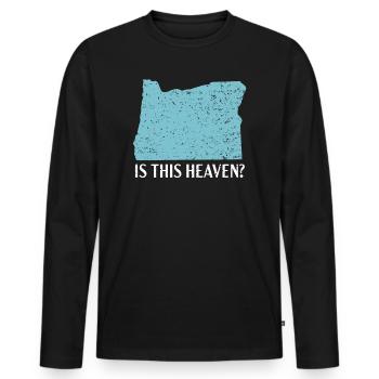 Is This Heaven Oregon USA Amérique Oregoniens - T-shirt manches longues Premium bio Homme - noir - Devant - Nico (187cm)