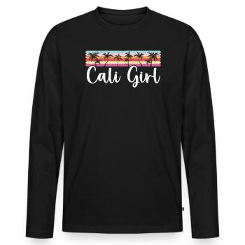 Cali Girl Kalifornien USA Amerika Kalifornier - Männer Premium Bio Langarmshirt - Schwarz - Vorne - Nico (187cm)