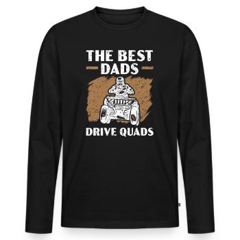 Die besten Väter fahren Quads ATV Daddy Offroading - Männer Premium Bio Langarmshirt - Schwarz - Vorne - Nico (187cm)