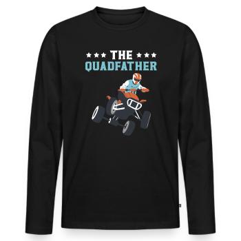 The Quadfather ATV Offroading Offroad Fathers Day - Men's Premium Organic Long Sleeve Shirt - black - Front - Nico (187cm)