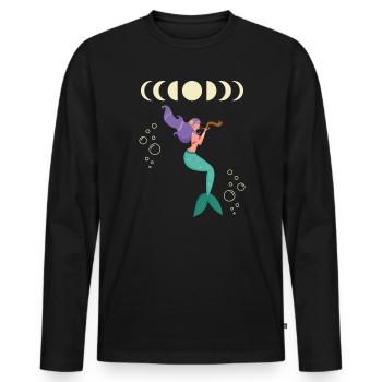 Juifs Rosh Hashanah Fête Juive Nouvel An - T-shirt manches longues Premium bio Homme - noir - Devant - Nico (187cm)