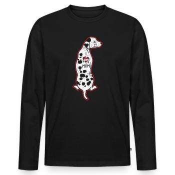Spot Squad Dalmatian Besitzer Hund Liebhaber Mütter Tag - Männer Premium Bio Langarmshirt - Schwarz - Vorne - Nico (187cm)