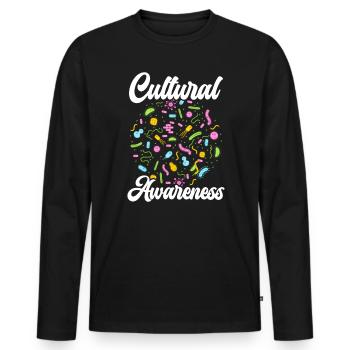 Cultural Awareness Science Mikrobiologie-Wissenschaftler - Männer Premium Bio Langarmshirt - Schwarz - Vorne - Nico (187cm)