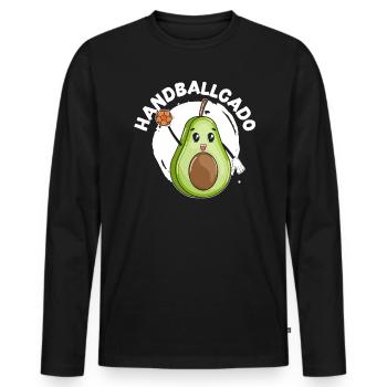 Handballcado Handballspieler Handballer Sport - Männer Premium Bio Langarmshirt - Schwarz - Vorne - Nico (187cm)