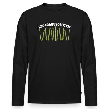 Spargelforscher Spargelliebhaber Veganes Gemüse - Männer Premium Bio Langarmshirt - Schwarz - Vorne - Nico (187cm)