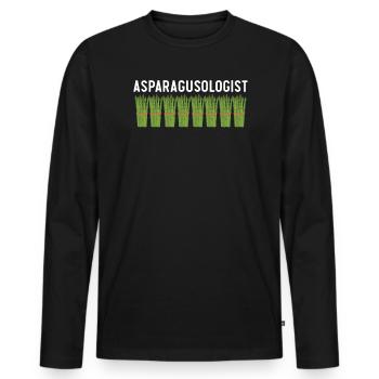 Spargelforscher Spargelliebhaber Veganes Gemüse - Männer Premium Bio Langarmshirt - Schwarz - Vorne - Nico (187cm)