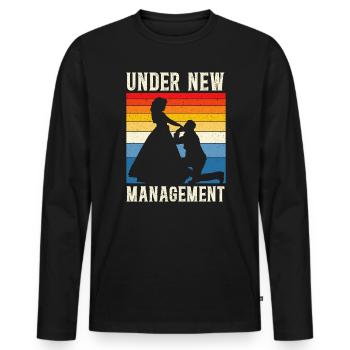 Unter neuer Leitung Bräutigam Hochzeits-Junggesellenabschied - Männer Premium Bio Langarmshirt - Schwarz - Vorne - Nico (187cm)