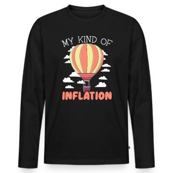 Meine Art von Inflation Heißluftballonfahrer - Männer Premium Bio Langarmshirt - Schwarz - Vorne - Nico (187cm)