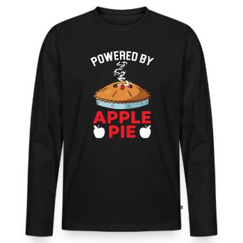 Angetrieben von Apple Pie Fruit Lover Apfelpflücken - Männer Premium Bio Langarmshirt - Schwarz - Vorne - Nico (187cm)