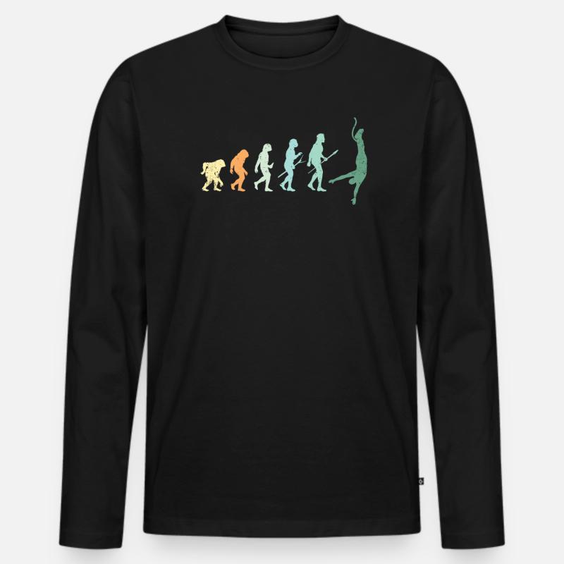 Bungee Jumping Evolution Adrenalin Bungee Jumper - Männer Premium Bio Langarmshirt - Schwarz