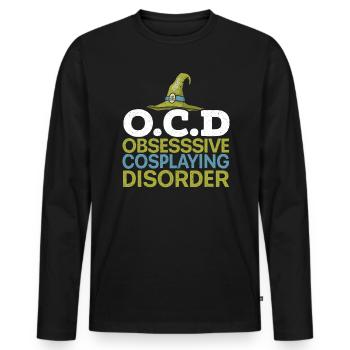Obsessive Cosplaying Störung Cosplayer Cosplay - Männer Premium Bio Langarmshirt - Schwarz - Vorne - Nico (187cm)