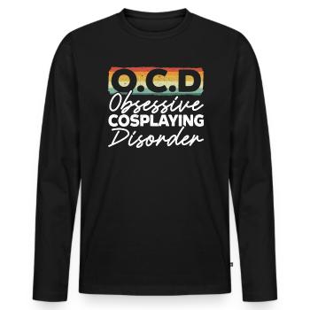 Obsessive Cosplaying Störung Cosplayer Cosplay - Männer Premium Bio Langarmshirt - Schwarz - Vorne - Nico (187cm)