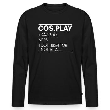 Cosplay Cosplay Cosplayer Kostümspiel - Männer Premium Bio Langarmshirt - Schwarz - Vorne - Nico (187cm)