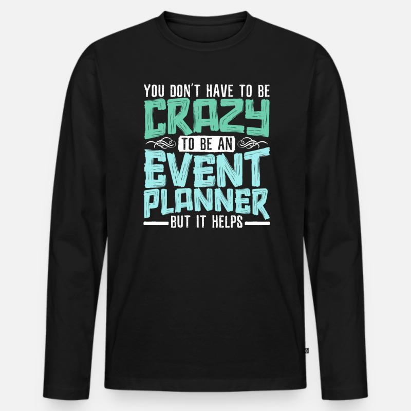 Eventmanagement-Veranstalter Eventplaner - Männer Premium Bio Langarmshirt - Schwarz