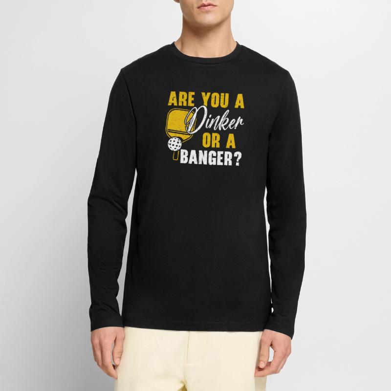 Bist du ein Dinker oder ein Banger Pickleball Spieler? Männer Premium Bio Langarmshirt