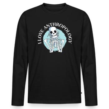 Love Anthropology Science Prehistoric Archaeology - Men's Premium Organic Long Sleeve Shirt - black - Front - Nico (187cm)