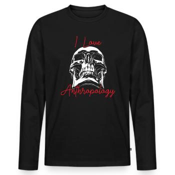 Love Anthropology Science Prehistoric Archaeology - Men's Premium Organic Long Sleeve Shirt - black - Front - Nico (187cm)