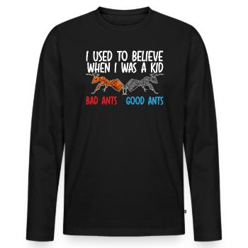 Ant Whisperer Ant Lover Insect World Ant Day - Men's Premium Organic Long Sleeve Shirt - black - Front - Nico (187cm)