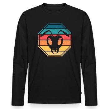 Retro Ant Whisperer Ant Lover Insect World Ant Day - Men's Premium Organic Long Sleeve Shirt - black - Front - Nico (187cm)