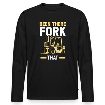 Been there fork that stapler operator warehouse - Männer Premium Bio Langarmshirt - Schwarz - Vorne - Nico (187cm)