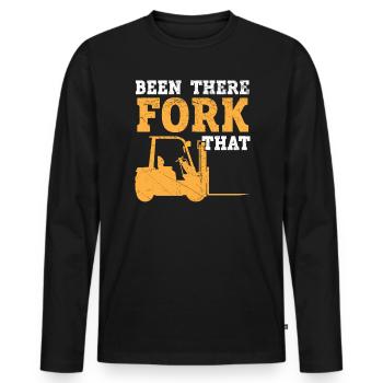 Been there fork that stapler operator warehouse - Männer Premium Bio Langarmshirt - Schwarz - Vorne - Nico (187cm)