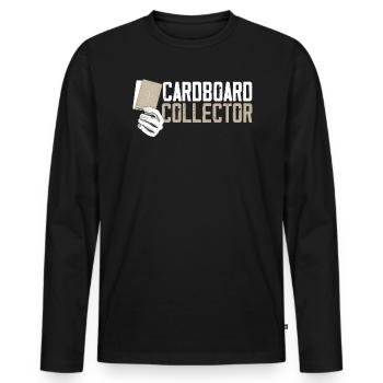 Cardboard Collector Trading Card Game Lover - Men's Premium Organic Long Sleeve Shirt - black - Front - Nico (187cm)
