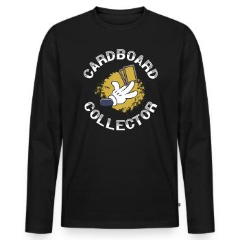 Cardboard Collector Trading Card Game Lover - Men's Premium Organic Long Sleeve Shirt - black - Front - Nico (187cm)
