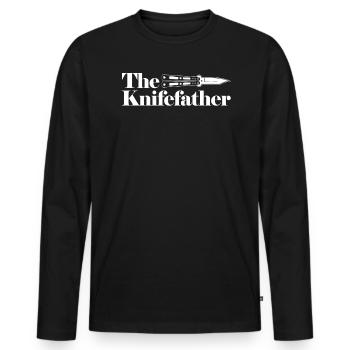The Knifefather Knife sammelt Best Dad Ever - Männer Premium Bio Langarmshirt - Schwarz - Vorne - Nico (187cm)