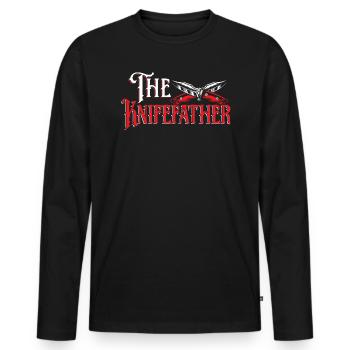 The Knifefather Knife sammelt Best Dad Ever - Männer Premium Bio Langarmshirt - Schwarz - Vorne - Nico (187cm)