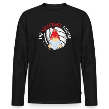 Le gnome de volleyball Joyeux Noël Jour de Noël - T-shirt manches longues Premium bio Homme - noir - Devant - Nico (187cm)