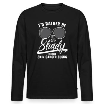 Je préfère être louche parce que le cancer de la peau craint - T-shirt manches longues Premium bio Homme - noir - Devant - Nico (187cm)