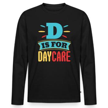 Enseignante en garderie Directrice de l’éducatrice en garderie - T-shirt manches longues Premium bio Homme - noir - Devant - Nico (187cm)