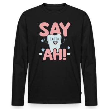 Future Dentist Dentistry Dental Surgeon Hygienist - Men's Premium Organic Long Sleeve Shirt - black - Front - Nico (187cm)