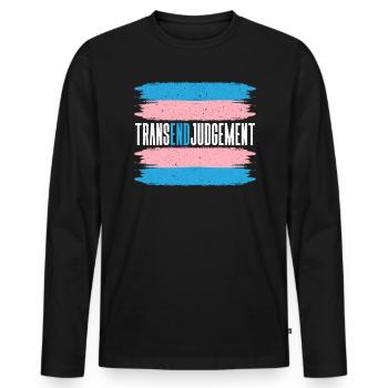 Transend-Urteil LGBTQ Transgender-Rechte - Männer Premium Bio Langarmshirt - Schwarz - Vorne - Nico (187cm)