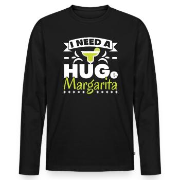 J’ai besoin d’un énorme cocktail alcoolisé pour les amateurs de margarita - T-shirt manches longues Premium bio Homme - noir - Devant - Nico (187cm)