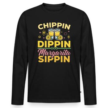 Chippin Dippin Margarita Sippin Cocktail alcoolisé - T-shirt manches longues Premium bio Homme - noir - Devant - Nico (187cm)