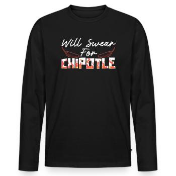 Jurera pour Chipotle Chili Flavor Spicy Food - T-shirt manches longues Premium bio Homme - noir - Devant - Nico (187cm)