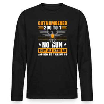 Gefängniswärter des Justizvollzugsbeamten - Männer Premium Bio Langarmshirt - Schwarz - Vorne - Nico (187cm)