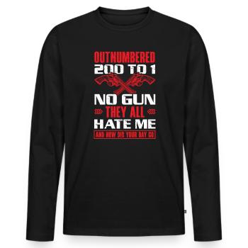 Gefängniswärter des Justizvollzugsbeamten - Männer Premium Bio Langarmshirt - Schwarz - Vorne - Nico (187cm)