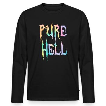 Reine Hölle Nu Goth Okkulte Hexerei Hexe Satanismus - Männer Premium Bio Langarmshirt - Schwarz - Vorne - Nico (187cm)