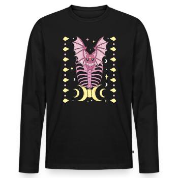 Nu Goth Japanische ästhetische okkulte Hexerei Hexe - Männer Premium Bio Langarmshirt - Schwarz - Vorne - Nico (187cm)