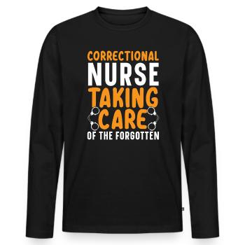 Correctional Nurse Taking Care Of The Forgotten - Men's Premium Organic Long Sleeve Shirt - black - Front - Nico (187cm)