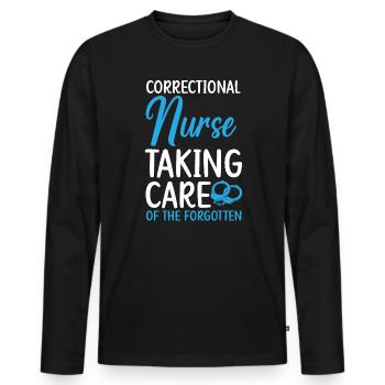 Correctional Nurse Taking Care Of The Forgotten - Men's Premium Organic Long Sleeve Shirt - black - Front - Nico (187cm)