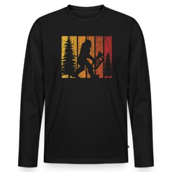 Bigfoot Tuba Player Musikinstrument Musiker - Männer Premium Bio Langarmshirt - Schwarz - Vorne - Nico (187cm)